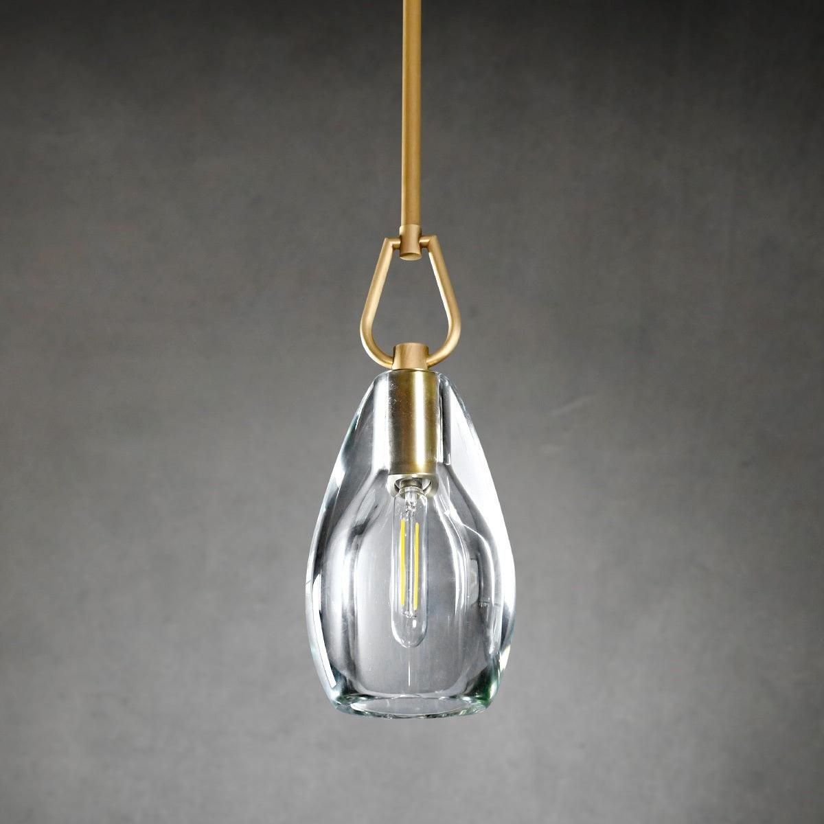 6 Inch Flute Crystal Pendant Light - Botanist