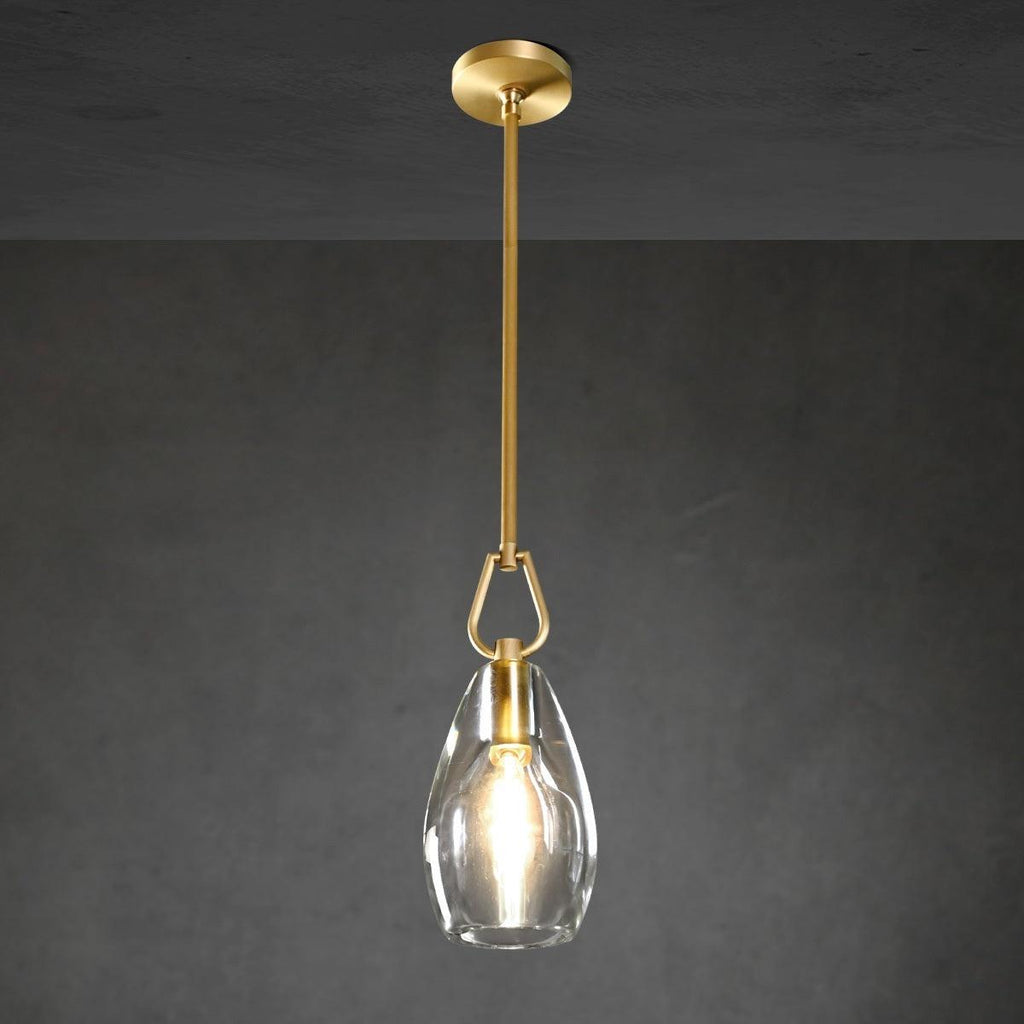 6 Inch Flute Crystal Pendant Light - Botanist