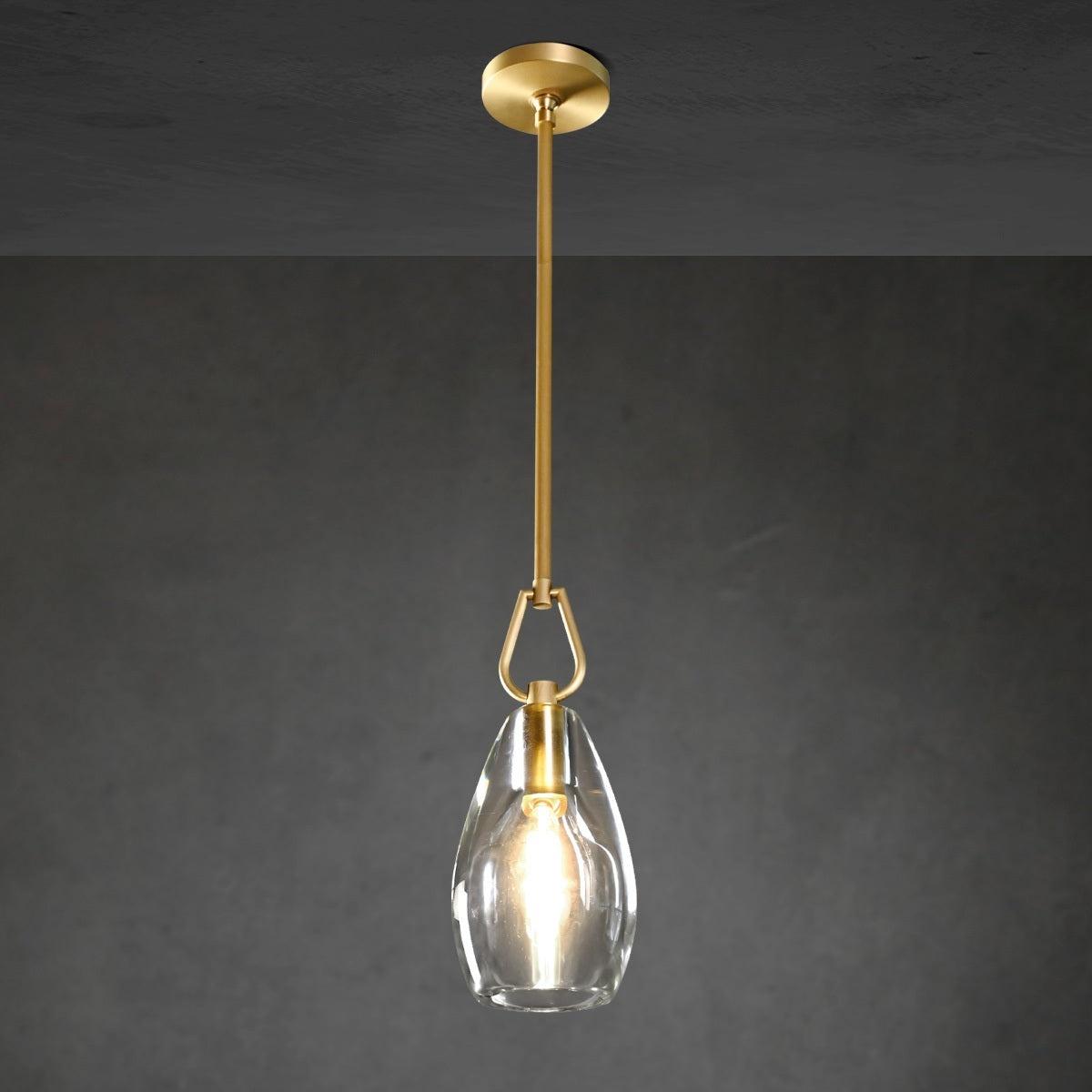 6 Inch Flute Crystal Pendant Light - Botanist