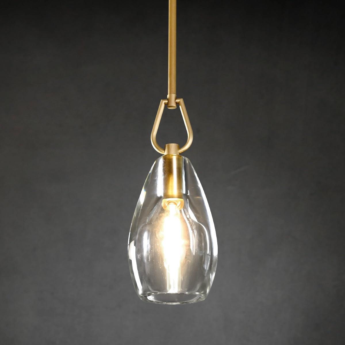 6 Inch Flute Crystal Pendant Light - Botanist
