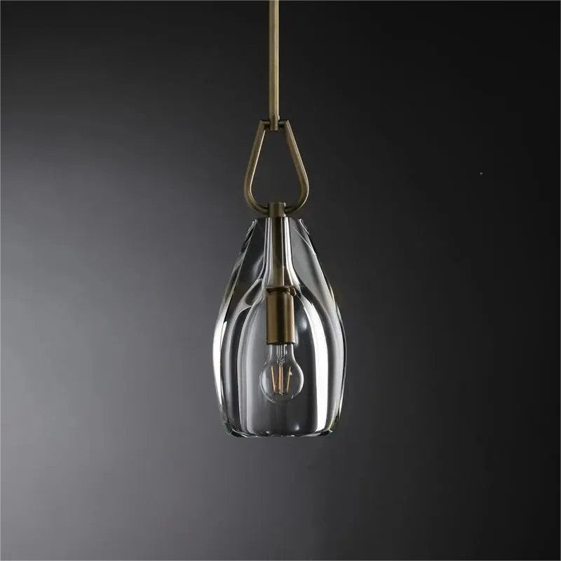 8 Inch Flute Crystal Globe Bulb Pendant Light - Botanist