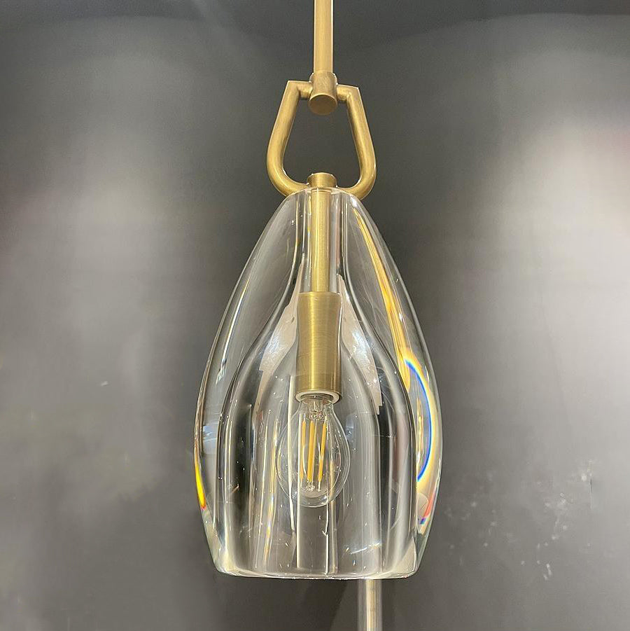 8 Inch Flute Crystal Globe Bulb Pendant Light - Botanist