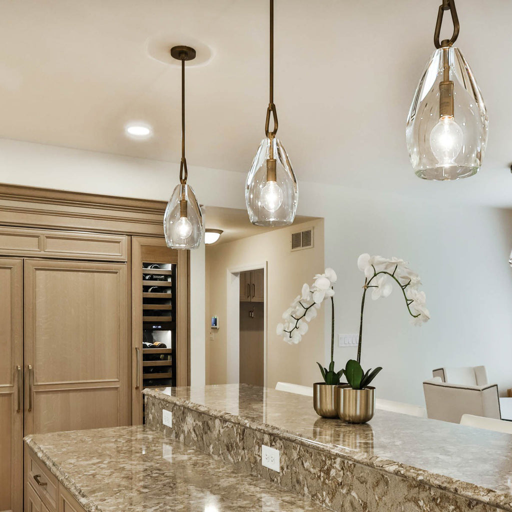 9 Inch Flute Crystal Globe Bulb Pendant Light - Botanist