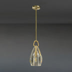 8 Inch Flute Crystal Globe Bulb Pendant Light - Botanist