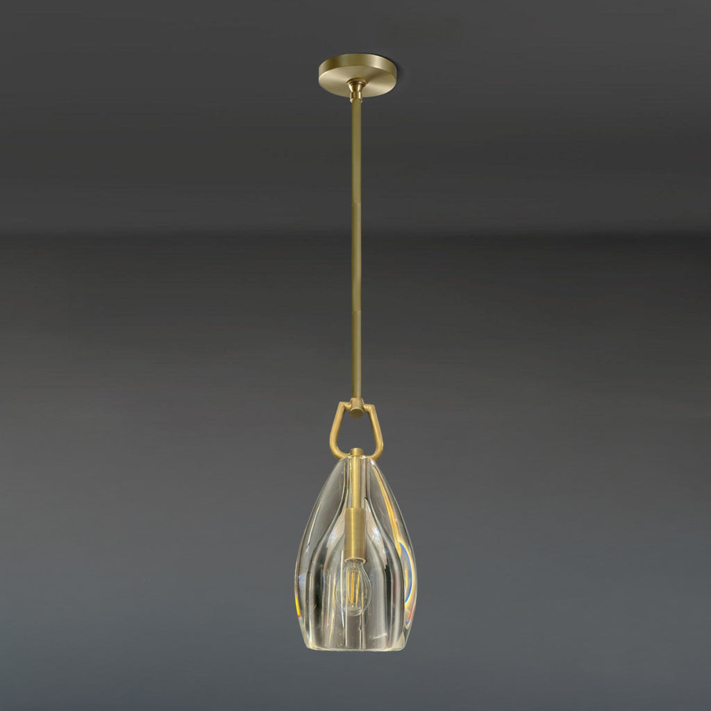 8 Inch Flute Crystal Globe Bulb Pendant Light - Botanist