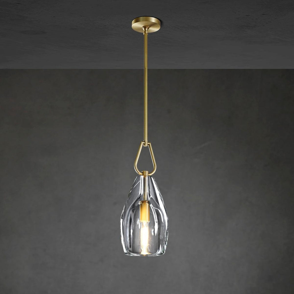 8 Inch Flute Crystal Pendant Light - Botanist