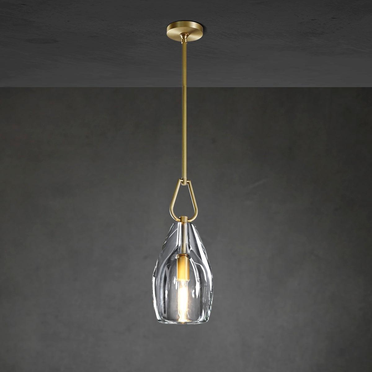 8 Inch Flute Crystal Pendant Light - Botanist