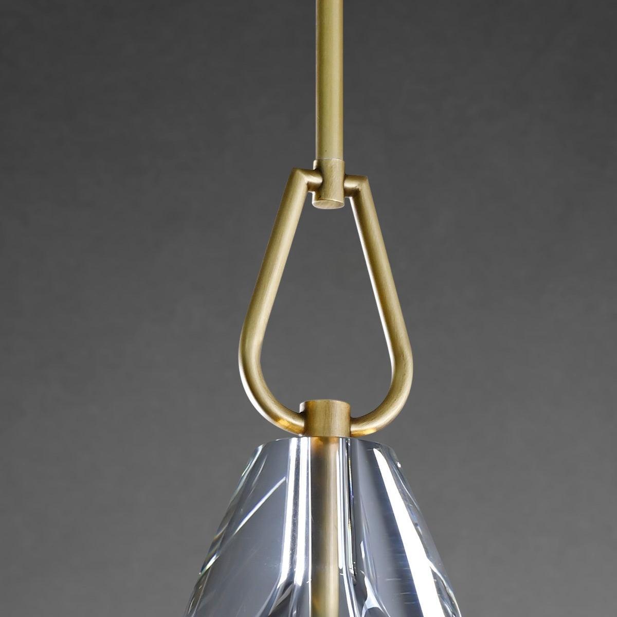 8 Inch Flute Crystal Pendant Light - Botanist