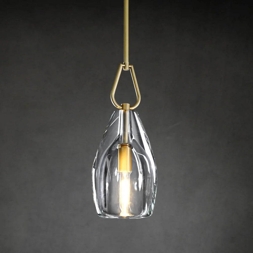 8 Inch Flute Crystal Tubular Bulb Pendant Light - Botanist