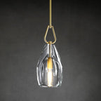 8 Inch Flute Crystal Tubular Bulb Pendant Light - Botanist