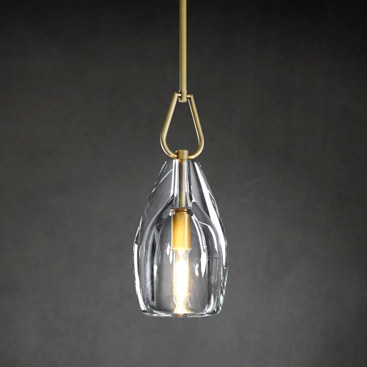 8 Inch Flute Crystal Tubular Bulb Pendant Light - Botanist