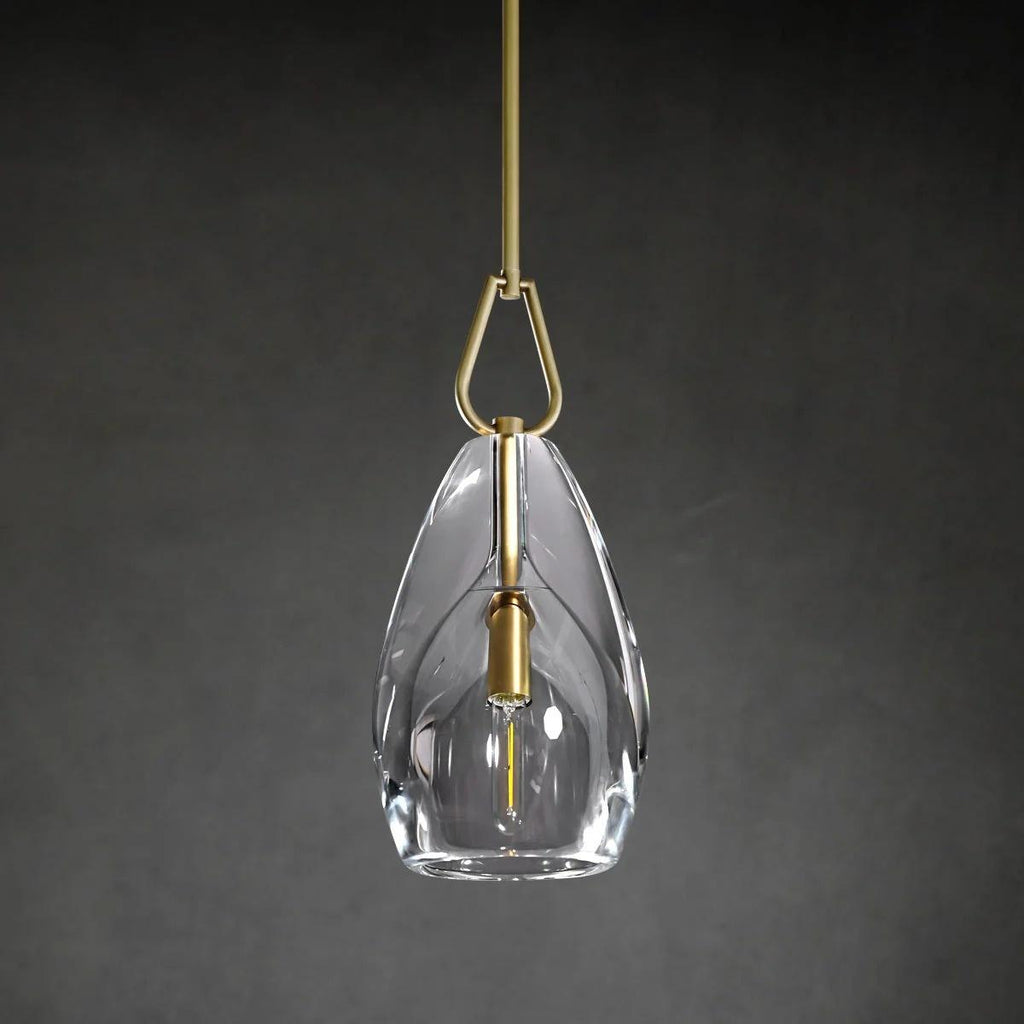 9 Inch Flute Crystal Tubular Bulb Pendant Light - Botanist