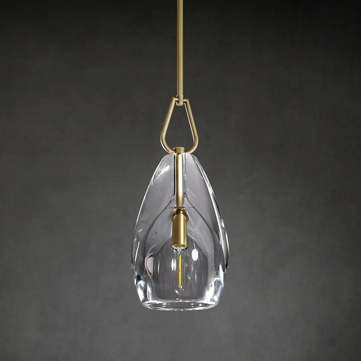 9 Inch Flute Crystal Tubular Bulb Pendant Light - Botanist