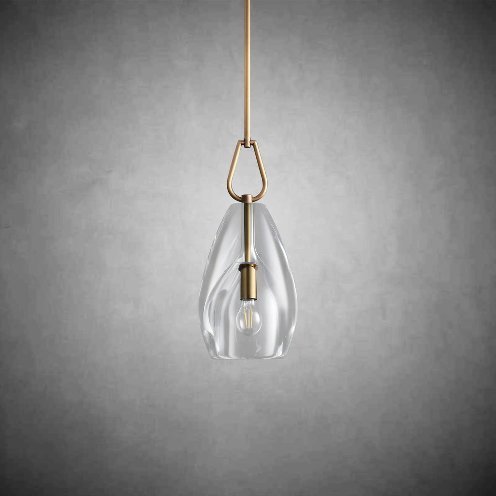 9 Inch Flute Crystal Globe Bulb Pendant Light - Botanist