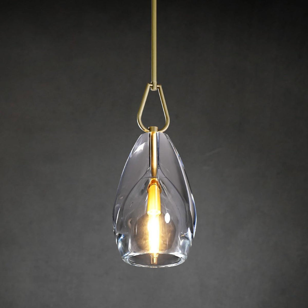 9 Inch Flute Crystal Pendant Light - Botanist