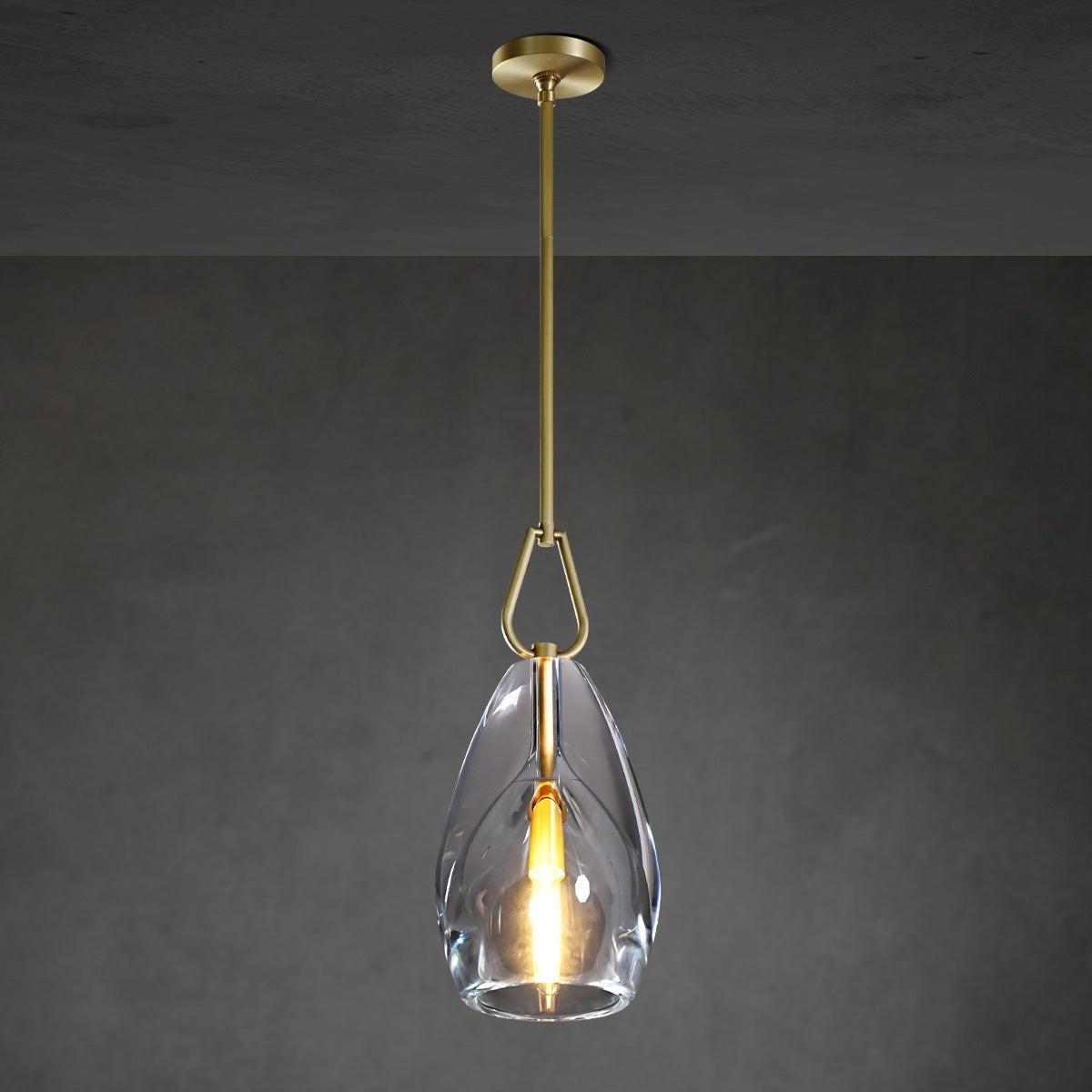 9 Inch Flute Crystal Pendant Light - Botanist