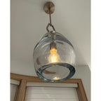 9 Inch Flute Crystal Globe Bulb Pendant Light - Botanist