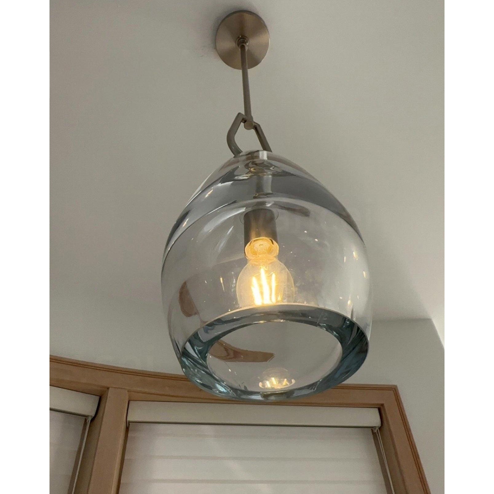 9 Inch Flute Crystal Globe Bulb Pendant Light - Botanist