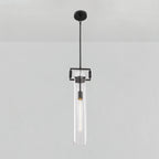 7 Inch Clear Glass Cylinder Pendant Light - Machinist