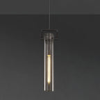 7 Inch Clear Glass Cylinder Pendant Light - Machinist