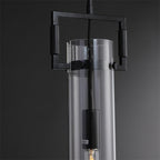 7 Inch Clear Glass Cylinder Pendant Light - Machinist