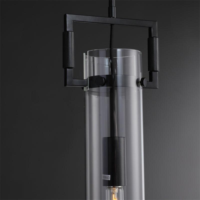 7 Inch Clear Glass Cylinder Pendant Light - Machinist