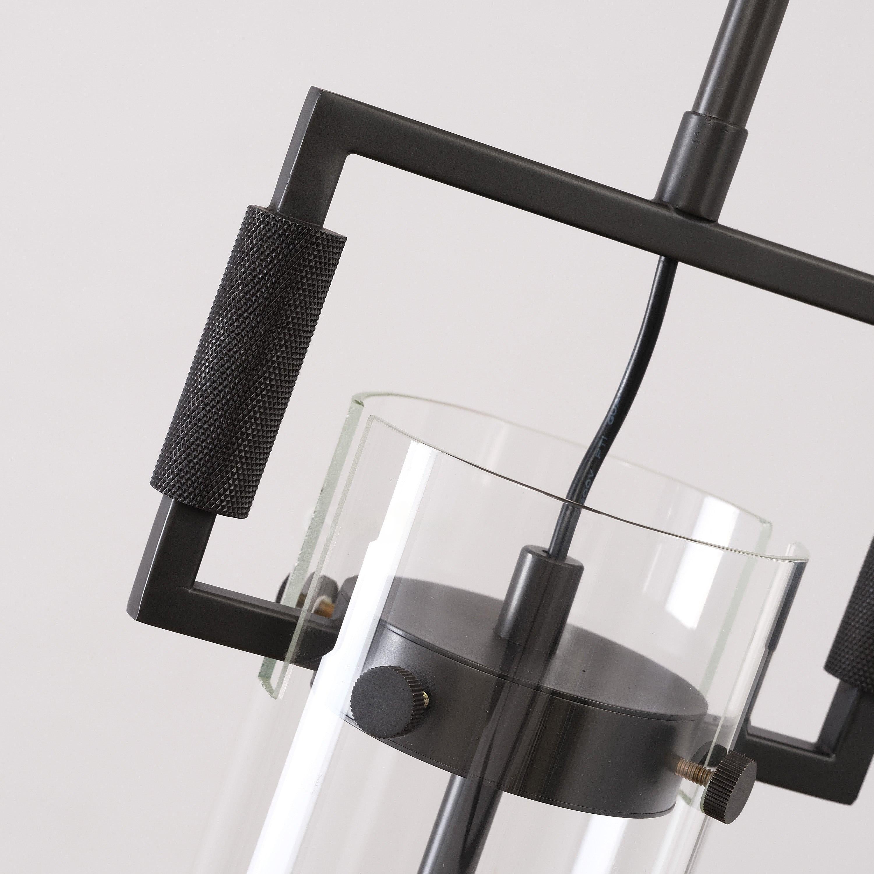 7 Inch Clear Glass Cylinder Pendant Light - Machinist
