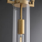 7 Inch Clear Glass Cylinder Pendant Light - Machinist