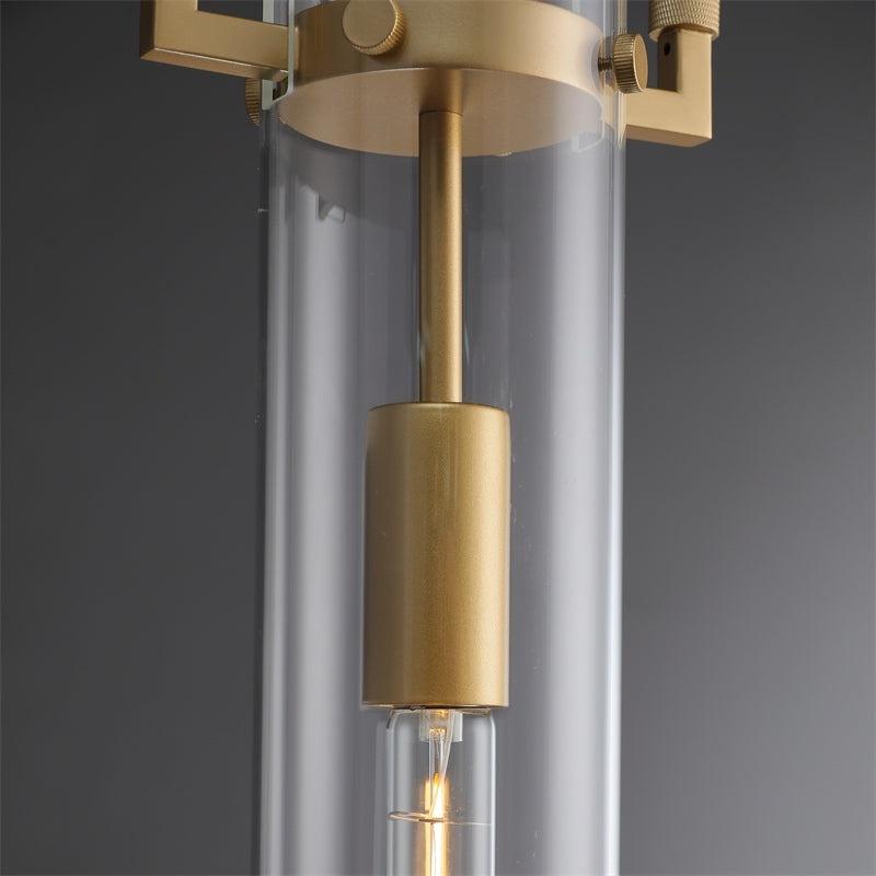 7 Inch Clear Glass Cylinder Pendant Light - Machinist