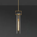 7 Inch Clear Glass Cylinder Pendant Light - Machinist
