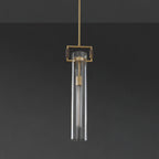 7 Inch Clear Glass Cylinder Pendant Light - Machinist