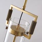 7 Inch Clear Glass Cylinder Pendant Light - Machinist