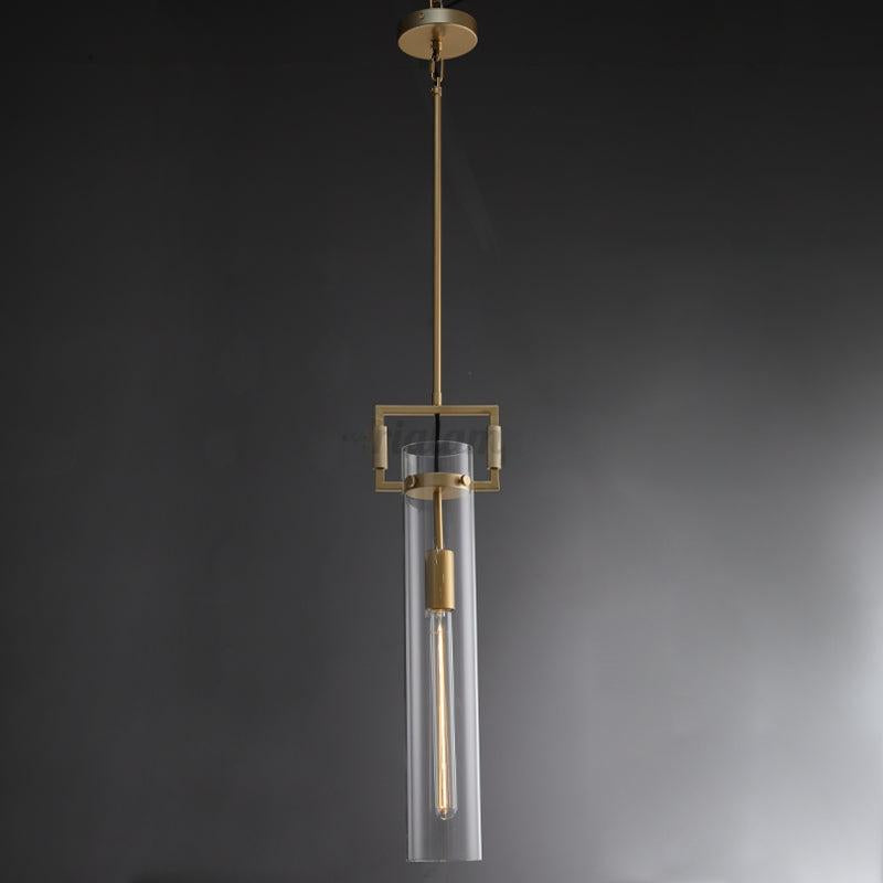 7 Inch Clear Glass Cylinder Pendant Light - Machinist