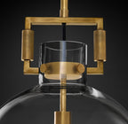 14 Inch Clear Glass Globe Pendant Light - Machinist