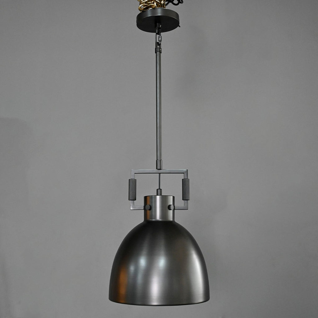 10 Inch Brass Dome Pendant Light - Machinist