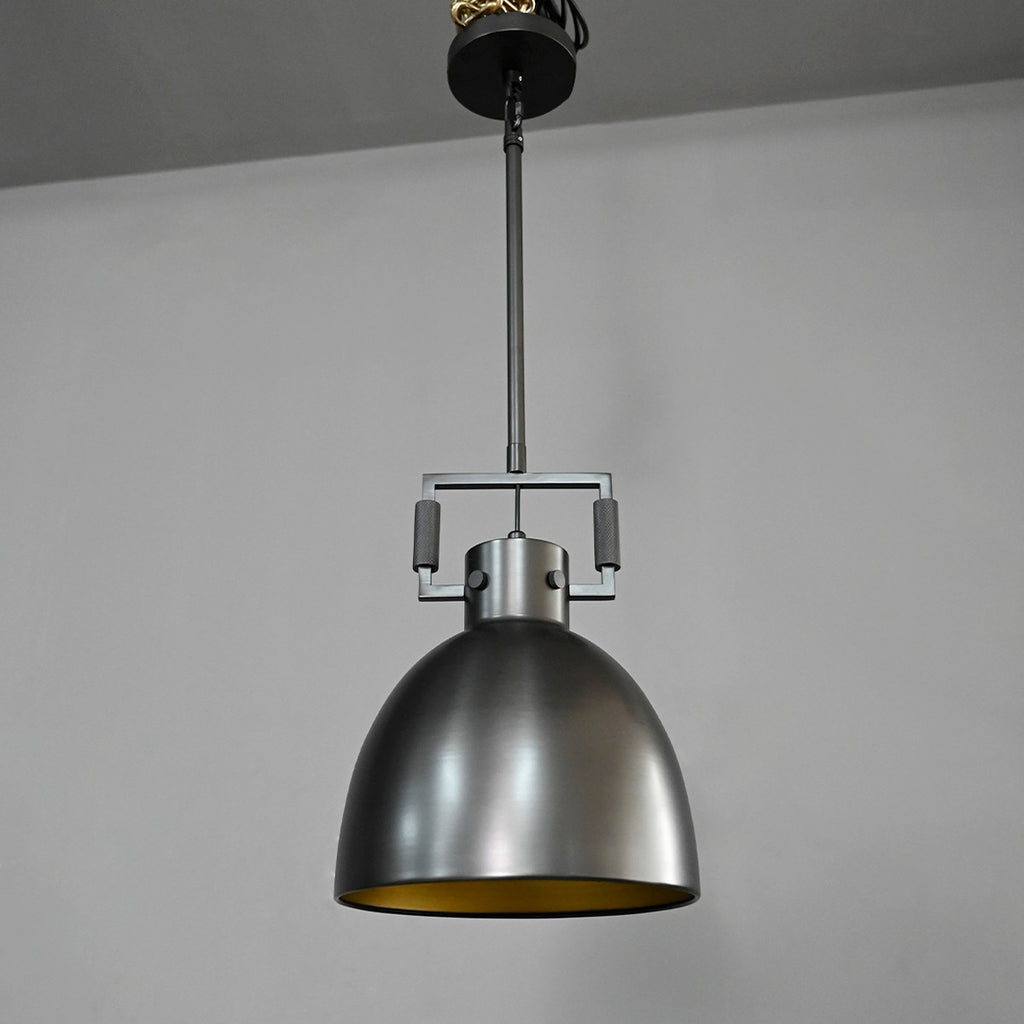 10 Inch Brass Dome Pendant Light - Machinist