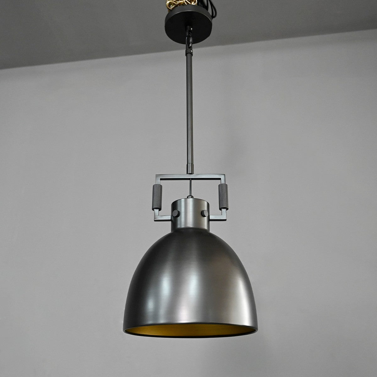 10 Inch Brass Dome Pendant Light - Machinist