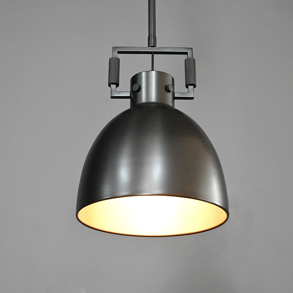 10 Inch Brass Dome Pendant Light - Machinist