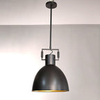 14 Inch Brass Dome Pendant Light - Machinist