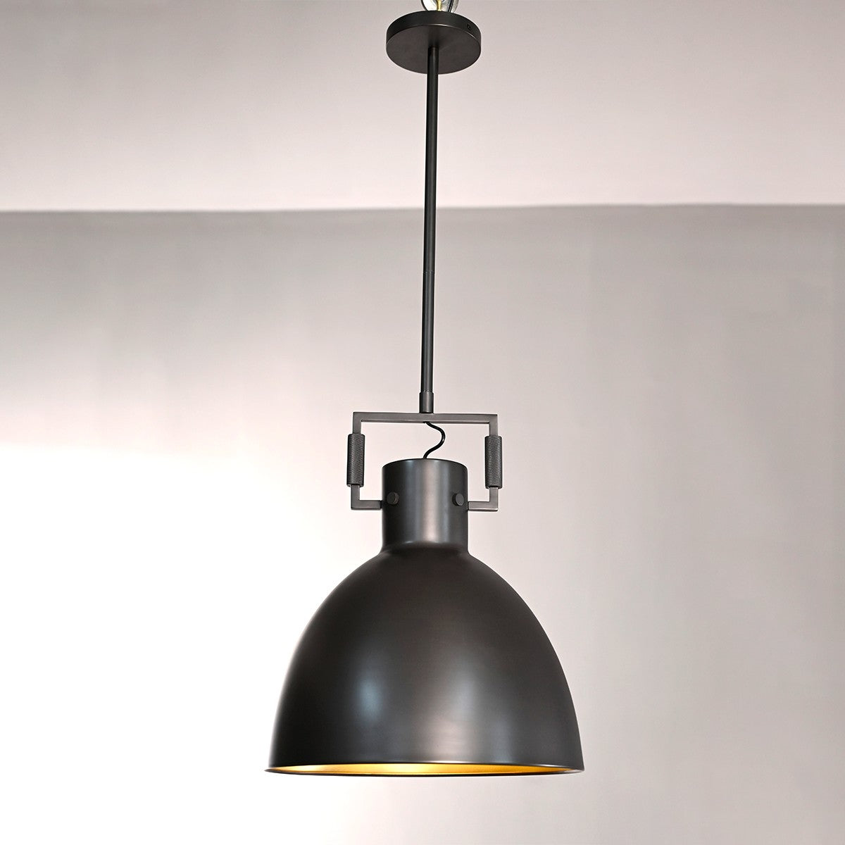 14 Inch Brass Dome Pendant Light - Machinist
