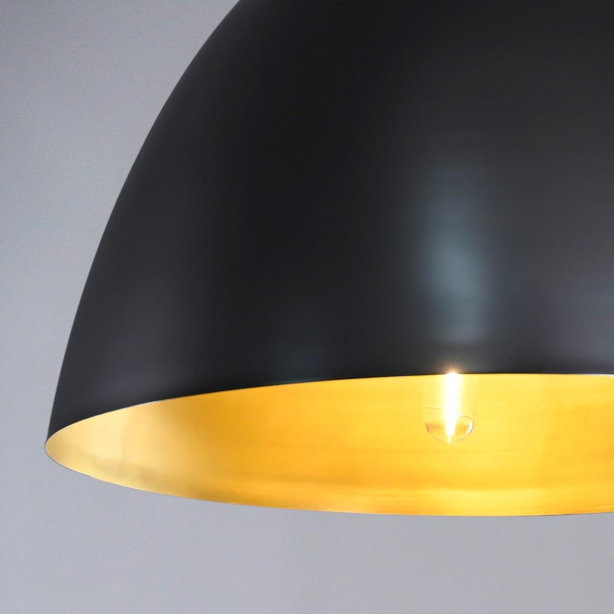 14 Inch Brass Dome Pendant Light - Machinist