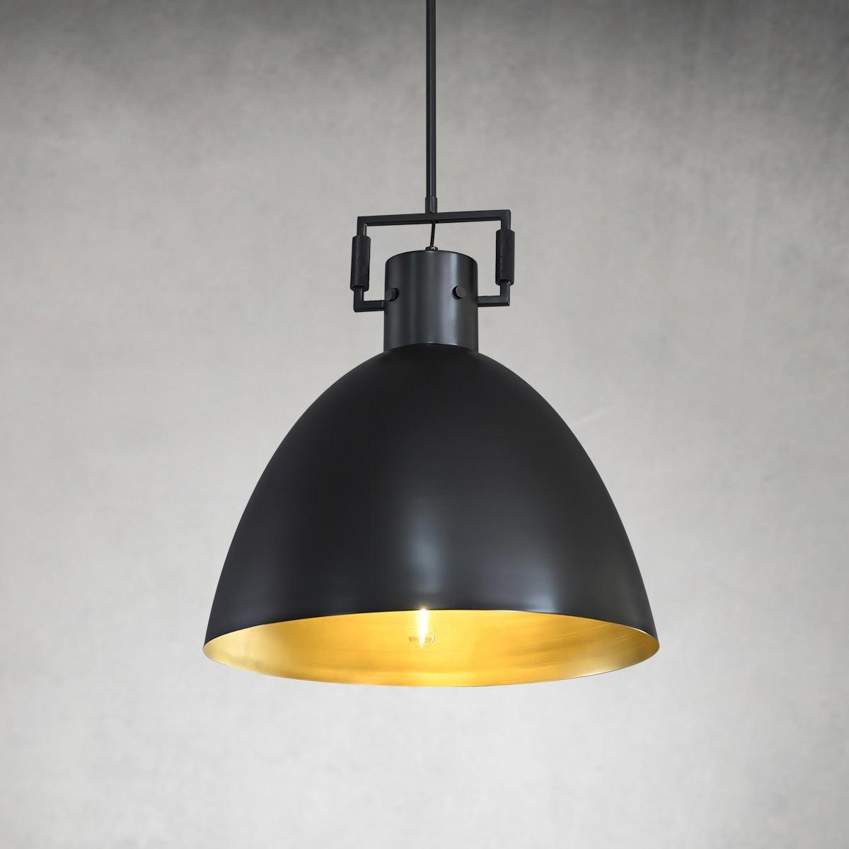 18 Inch Brass Dome Pendant Light - Machinist