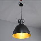 18 Inch Brass Dome Pendant Light - Machinist
