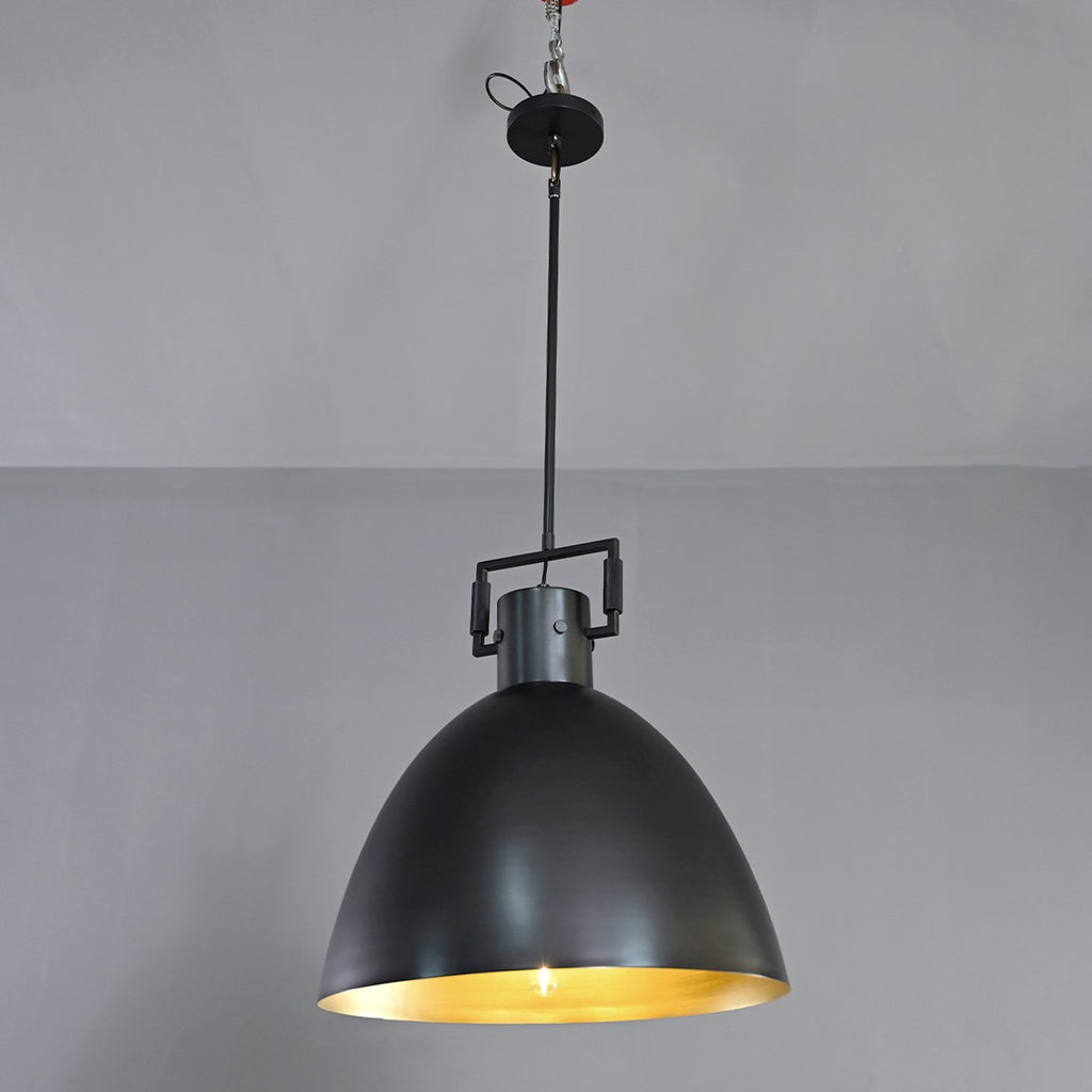 18 Inch Brass Dome Pendant Light - Machinist
