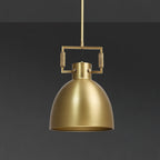 10 Inch Brass Dome Pendant Light - Machinist