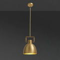 10 Inch Brass Bell Pendant Light - Machinist