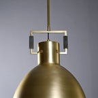 14 Inch Brass Dome Pendant Light - Machinist