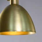 14 Inch Brass Dome Pendant Light - Machinist