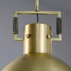18 Inch Brass Dome Pendant Light - Machinist