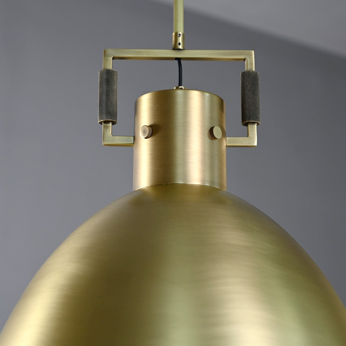 18 Inch Brass Dome Pendant Light - Machinist